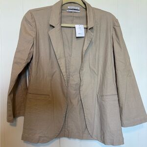 Urban Outfitters Beige Open Front Blazer Jacket